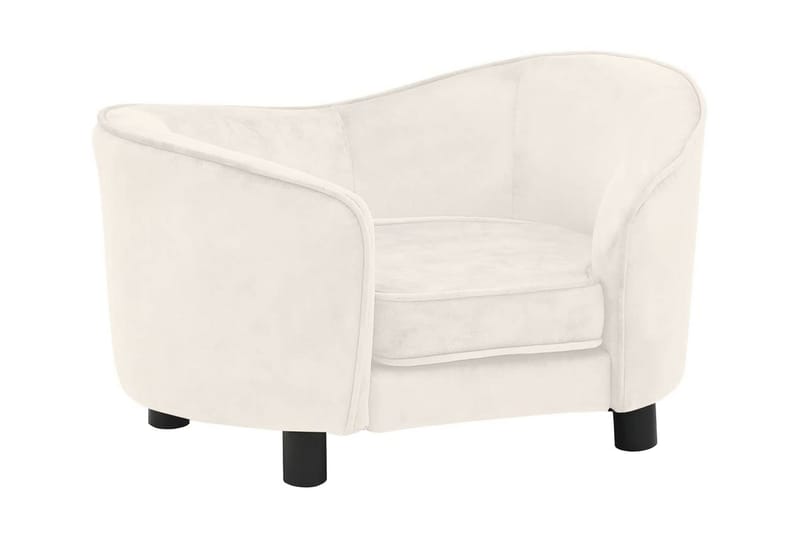 hundesofa 69x49x40 cm plys cremefarvet - Creme - Hundemøbler - Hundeseng