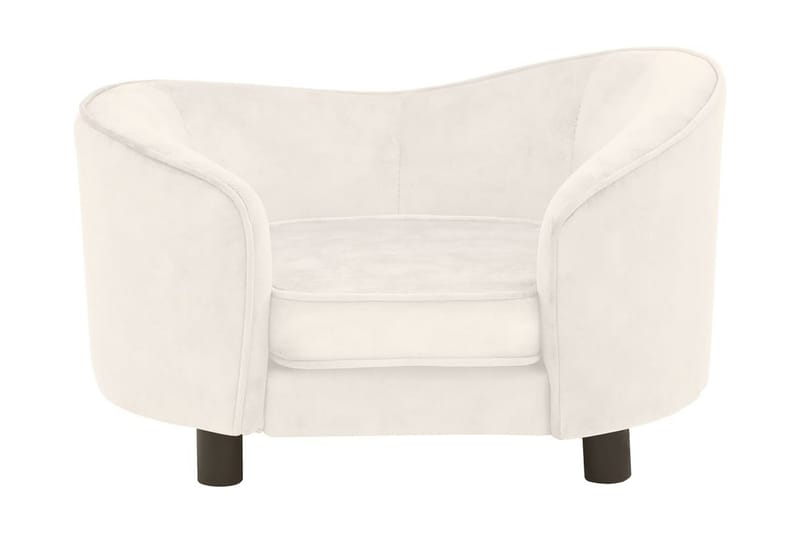 hundesofa 69x49x40 cm plys cremefarvet - Creme - Hundemøbler - Hundeseng