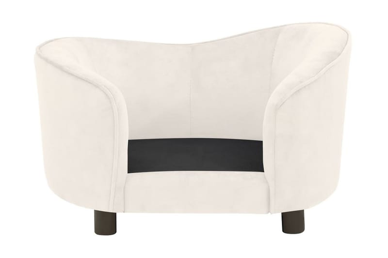 hundesofa 69x49x40 cm plys cremefarvet - Creme - Hundemøbler - Hundeseng