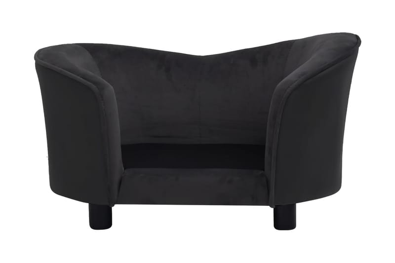 hundesofa 69x49x40 cm plys og kunstlæder sort - Sort - Sport & fritid - Til dyrene - Til hund - Hundemøbler - Hundeseng