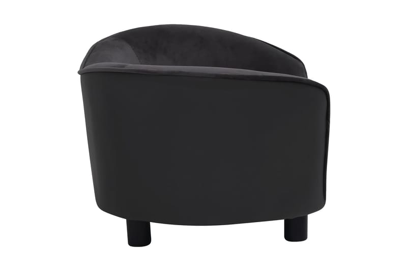 hundesofa 69x49x40 cm plys og kunstlæder sort - Sort - Sport & fritid - Til dyrene - Til hund - Hundemøbler - Hundeseng
