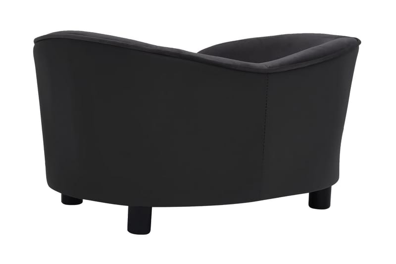 hundesofa 69x49x40 cm plys og kunstlæder sort - Sort - Sport & fritid - Til dyrene - Til hund - Hundemøbler - Hundeseng