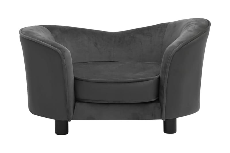 hundesofa 69x49x40 cm plys og kunstlæder mørkegrå - Grå - Sport & fritid - Til dyrene - Til hund - Hundemøbler - Hundeseng