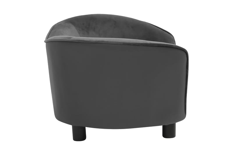 hundesofa 69x49x40 cm plys og kunstlæder mørkegrå - Grå - Sport & fritid - Til dyrene - Til hund - Hundemøbler - Hundeseng