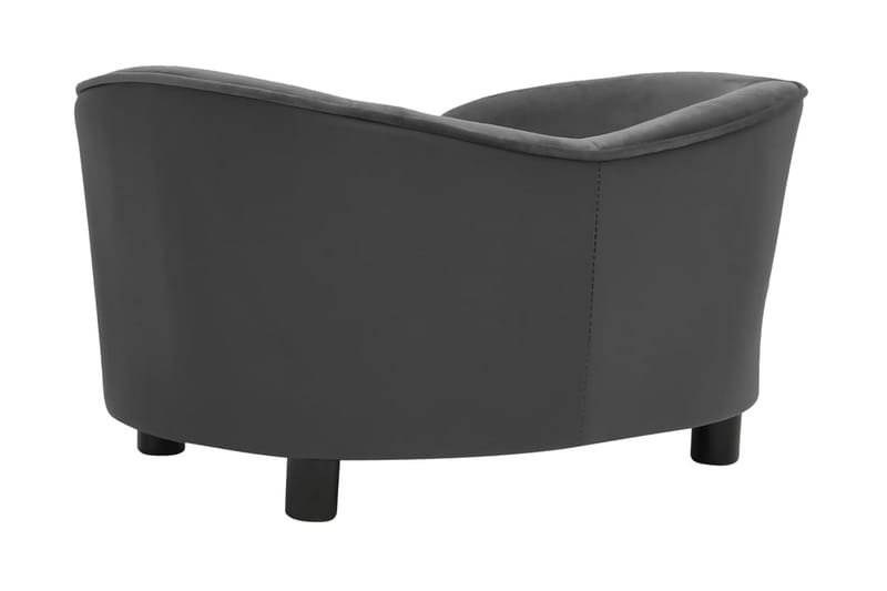 hundesofa 69x49x40 cm plys og kunstlæder mørkegrå - Grå - Sport & fritid - Til dyrene - Til hund - Hundemøbler - Hundeseng