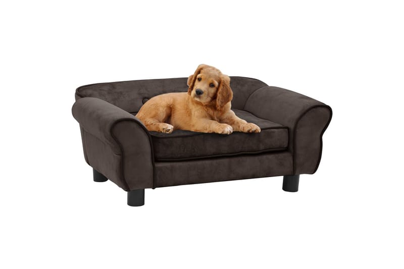 Hundesofa 72X45X30 cm Plys Brun - Brun - Hundemøbler - Hundeseng