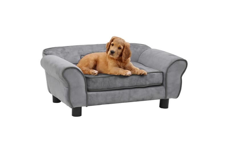 Hundesofa 72X45X30 cm Plys Grå - Grå - Hundemøbler - Hundeseng