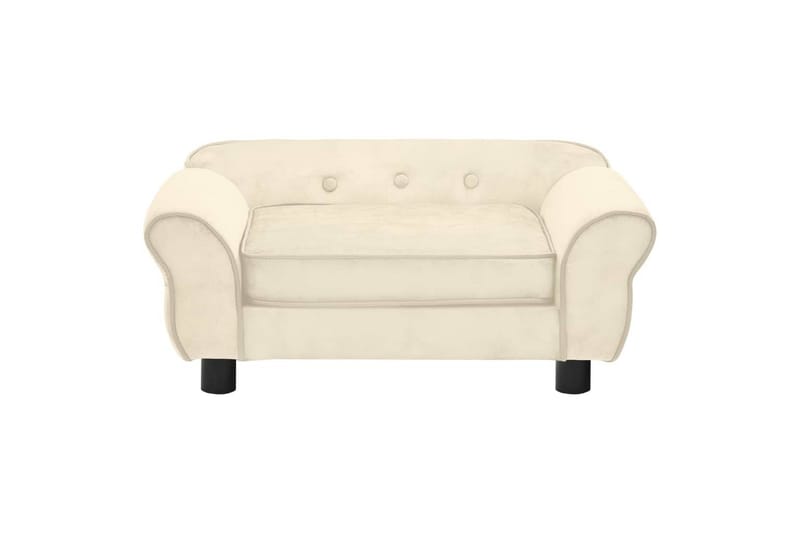 hundesofa 72x45x30 cm plys cremefarvet - Creme - Hundemøbler - Hundeseng