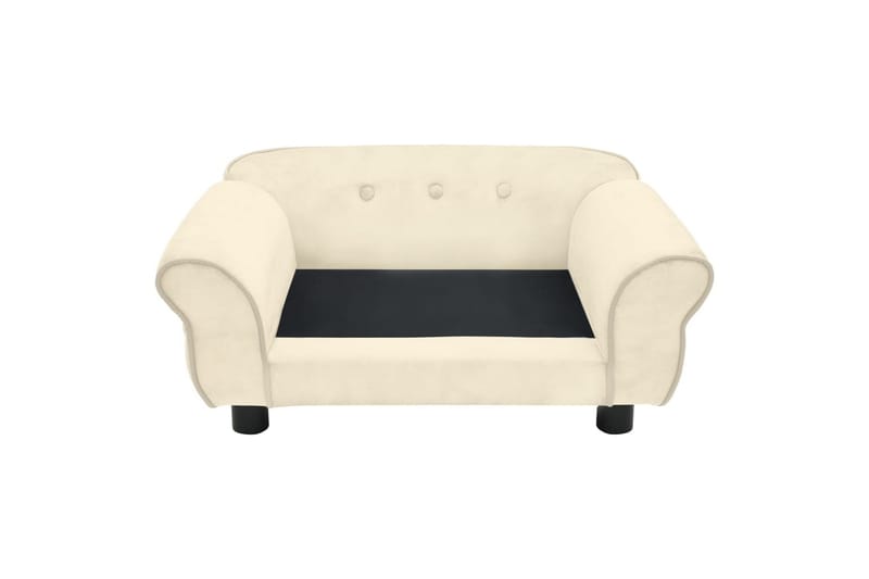 hundesofa 72x45x30 cm plys cremefarvet - Creme - Hundemøbler - Hundeseng