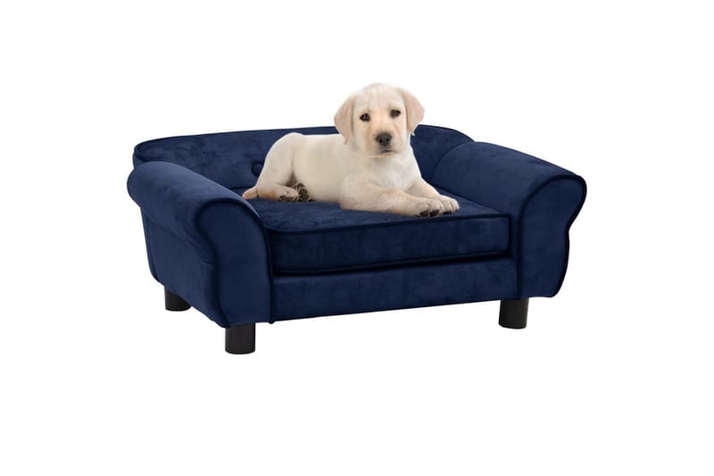 hundesofa 72x45x30 cm plys blå - Blå - Hundeseng - Hundemøbler