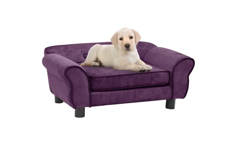 hundesofa 72x45x30 cm plys bordeauxfarvet - Violet - Hundeseng - Hundemøbler