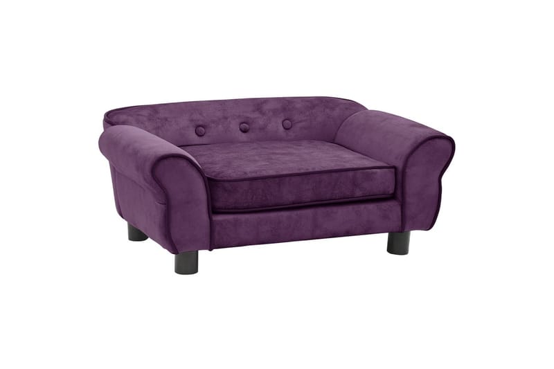 hundesofa 72x45x30 cm plys bordeauxfarvet - Violet - Hundeseng - Hundemøbler