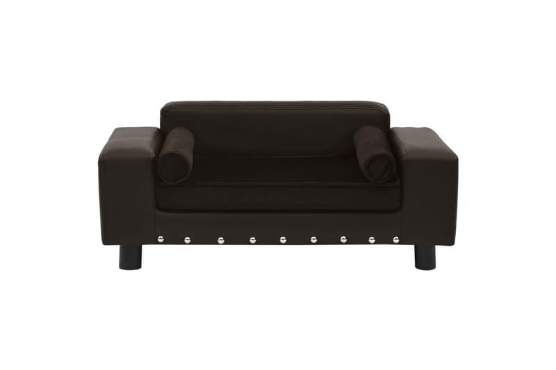 Hundesofa 81X43X31 cm Plys Og Kunstlæder Brun - Brun - Sport & fritid - Til dyrene - Til hund - Hundemøbler