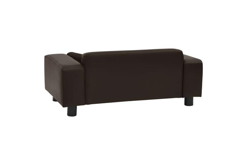 Hundesofa 81X43X31 cm Plys Og Kunstlæder Brun - Brun - Hundemøbler - Hundeseng