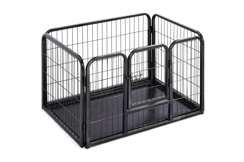 Hvalpegård Stål 93 X 63 X 61 Cm - Sort - Sport & fritid - Til dyrene - Til hund - Hundemøbler