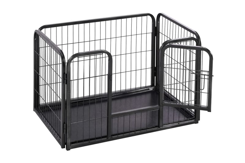 Hvalpegård Stål 93 X 63 X 61 Cm - Sort - Sport & fritid - Til dyrene - Til hund - Hundemøbler