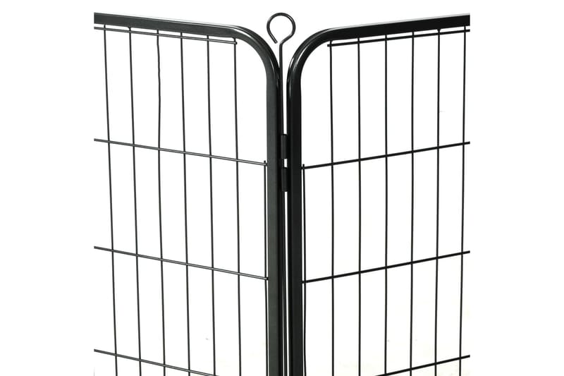 Løbegård Til Hunde 16 Paneler Stål 60 X 80 Cm Sort - Sort - Sport & fritid - Til dyrene - Til hund - Hundemøbler