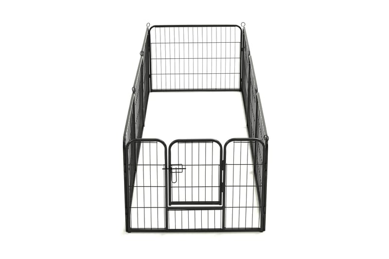 Løbegård Til Hunde 8 Paneler Stål 60 X 80 Sort - Sort - Sport & fritid - Til dyrene - Til hund - Hundemøbler