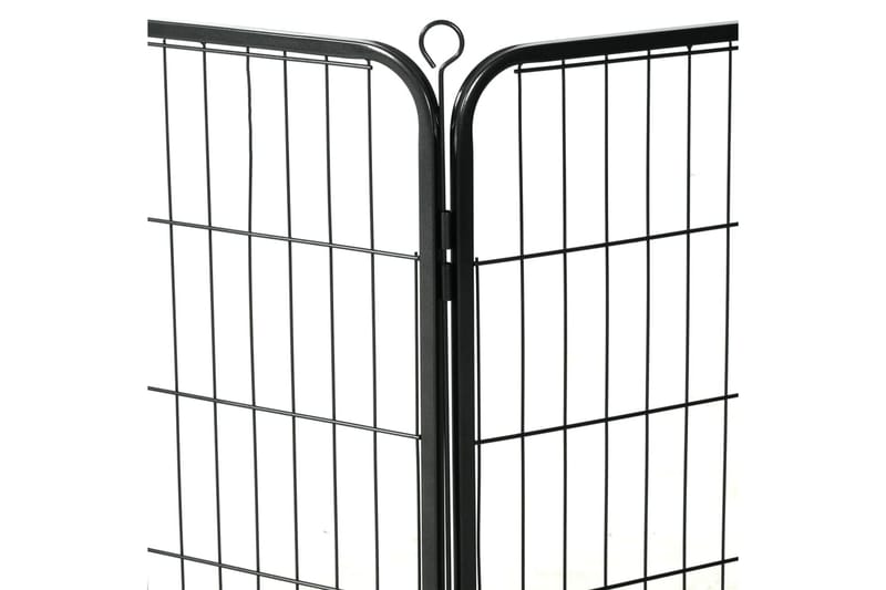 Løbegård Til Hunde 8 Paneler Stål 60 X 80 Sort - Sort - Sport & fritid - Til dyrene - Til hund - Hundemøbler