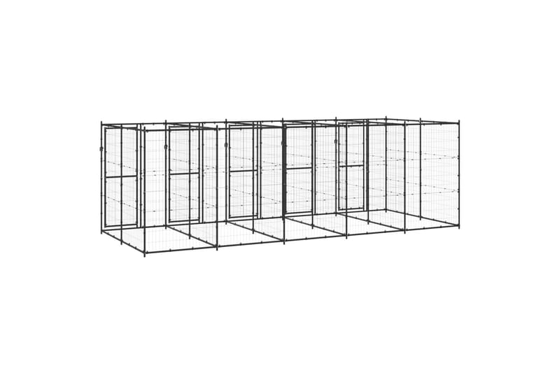 udendørs hundebur 12,1 m² stål - Sort - Sport & fritid - Til dyrene - Til hund - Hundemøbler