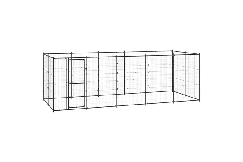 udendørs hundebur 12,1 m² stål - Sort - Sport & fritid - Til dyrene - Til hund - Hundemøbler
