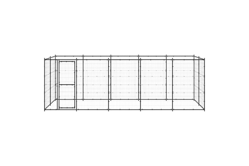 udendørs hundebur 12,1 m² stål - Sort - Hundemøbler - Hundelåge & hundehegn - Hundehus & hundegård