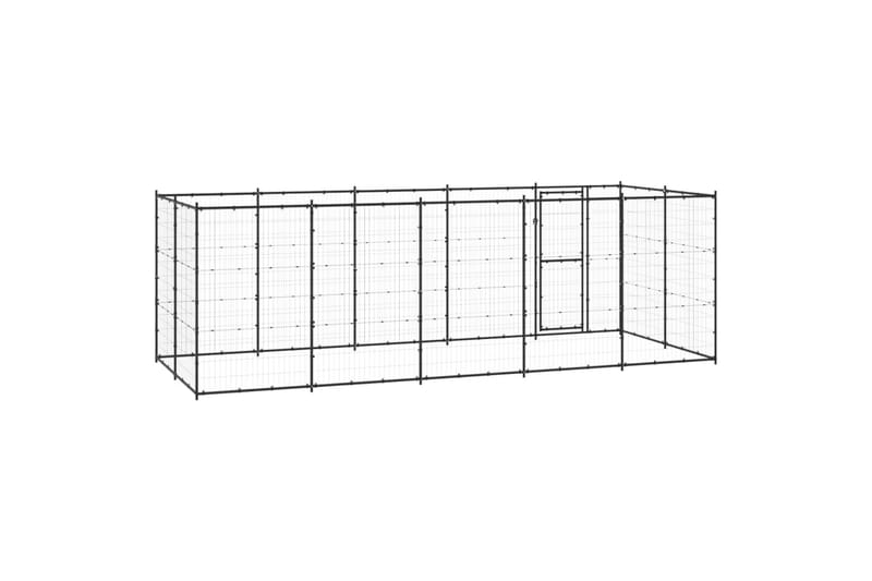 udendørs hundebur 12,1 m² stål - Sort - Sport & fritid - Til dyrene - Til hund - Hundemøbler