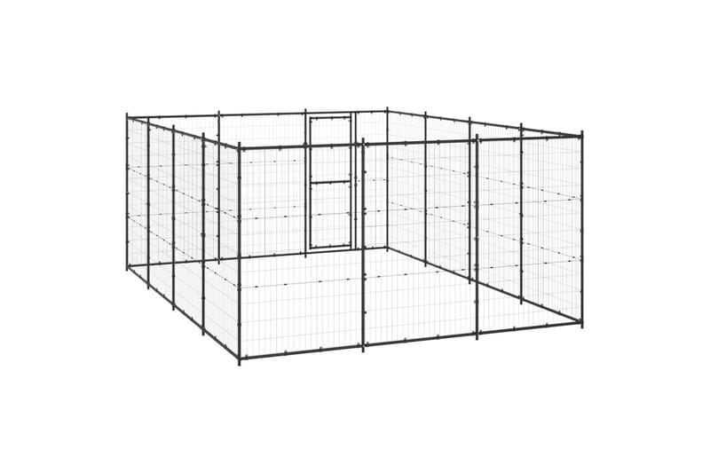 udendørs hundebur 14,52 m² stål - Sort - Sport & fritid - Til dyrene - Til hund - Hundemøbler