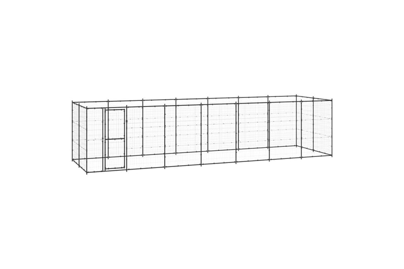udendørs hundebur 16,94 m² stål - Sort - Sport & fritid - Til dyrene - Til hund - Hundemøbler