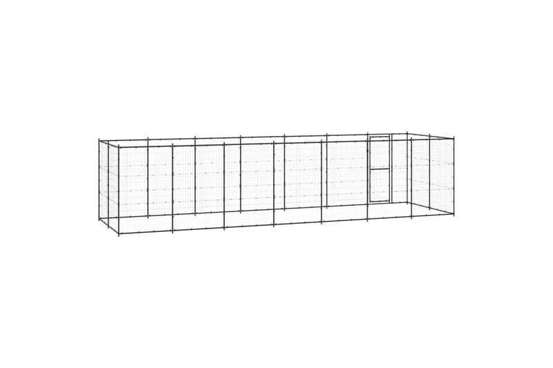 udendørs hundebur 16,94 m² stål - Sort - Sport & fritid - Til dyrene - Til hund - Hundemøbler