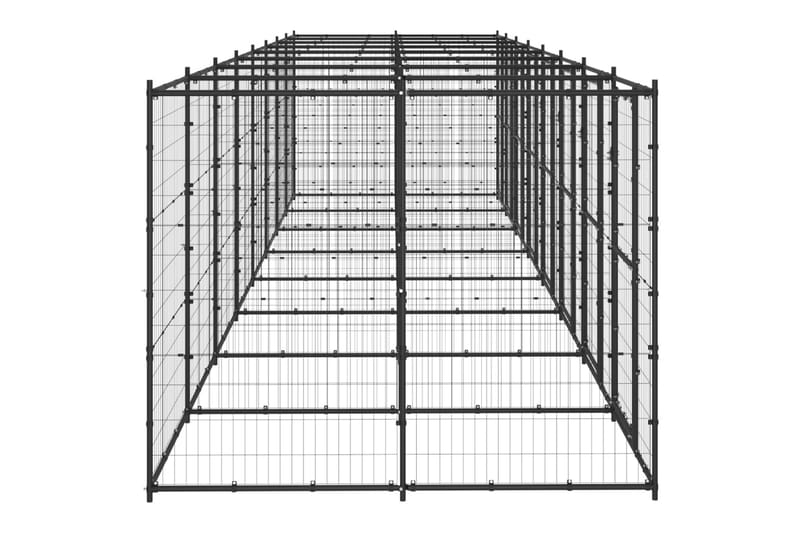 udendørs hundebur 19,36 m² stål - Sort - Sport & fritid - Til dyrene - Til hund - Hundemøbler