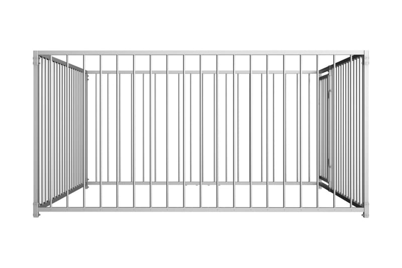 udendørs hundebur 200x200x100 cm - Sølv - Sport & fritid - Til dyrene - Til hund - Hundemøbler