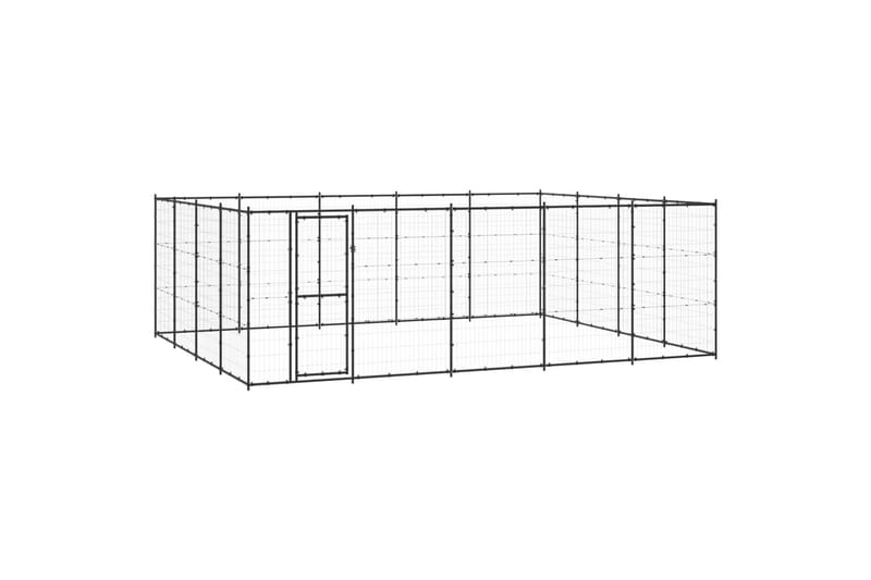 udendørs hundebur 24,2 m² stål - Sort - Sport & fritid - Til dyrene - Til hund - Hundemøbler