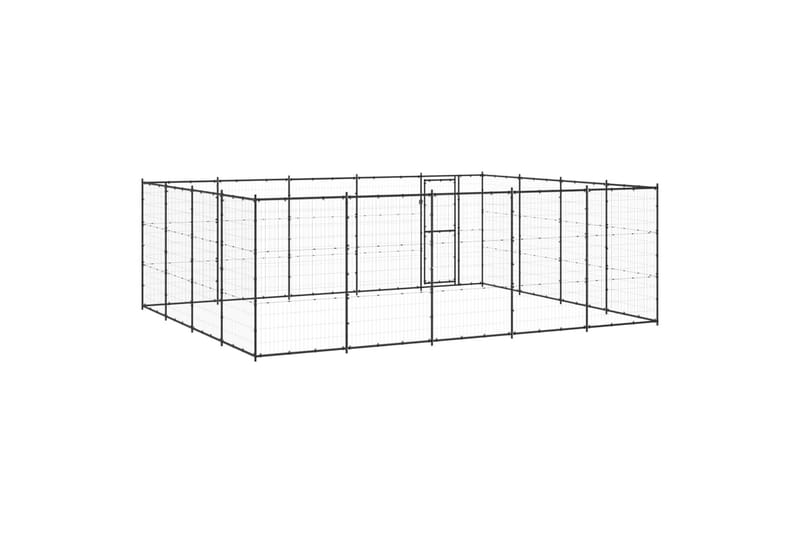 udendørs hundebur 24,2 m² stål - Sort - Sport & fritid - Til dyrene - Til hund - Hundemøbler