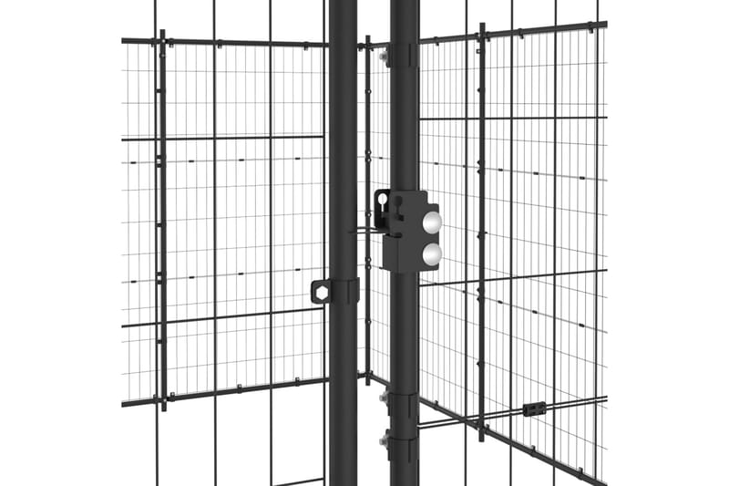 udendørs hundebur 24,2 m² stål - Sort - Sport & fritid - Til dyrene - Til hund - Hundemøbler