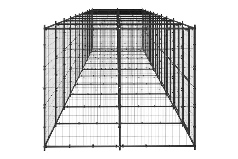 udendørs hundebur 26,62 m² stål - Sort - Sport & fritid - Til dyrene - Til hund - Hundemøbler