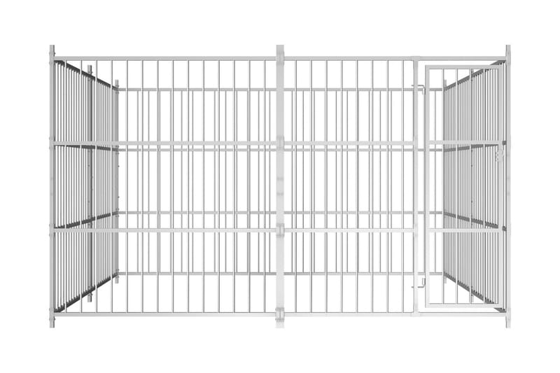 udendørs hundebur 300 x 300 x 185 cm - Sølv - Sport & fritid - Til dyrene - Til hund - Hundemøbler
