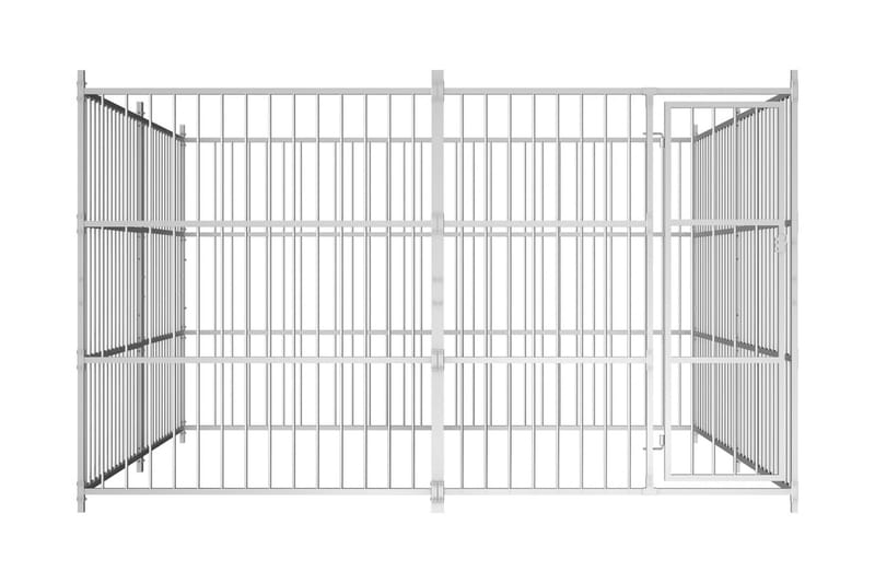 udendørs hundebur 300 x 300 x 185 cm - Sølv - Hundemøbler - Hundehus & hundegård