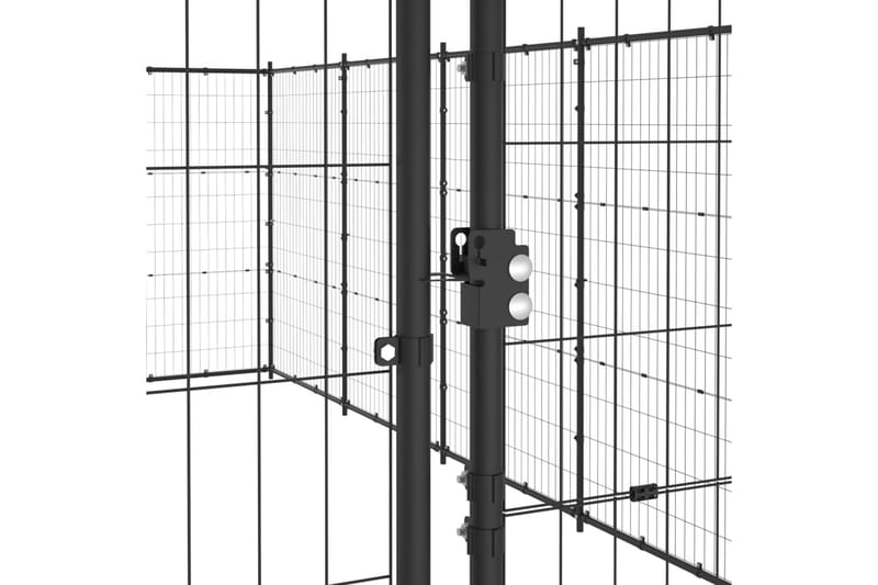 udendørs hundebur 36,3 m² stål - Sort - Sport & fritid - Til dyrene - Til hund - Hundemøbler