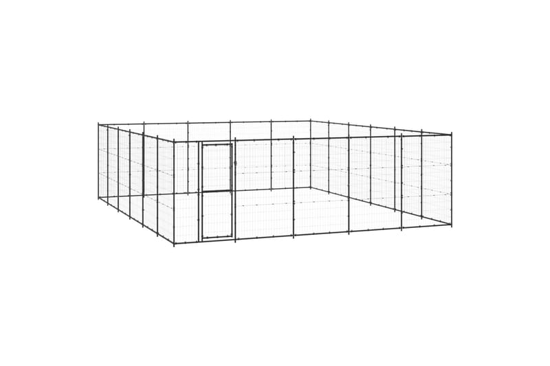 udendørs hundebur 36,3 m² stål - Sort - Sport & fritid - Til dyrene - Til hund - Hundemøbler