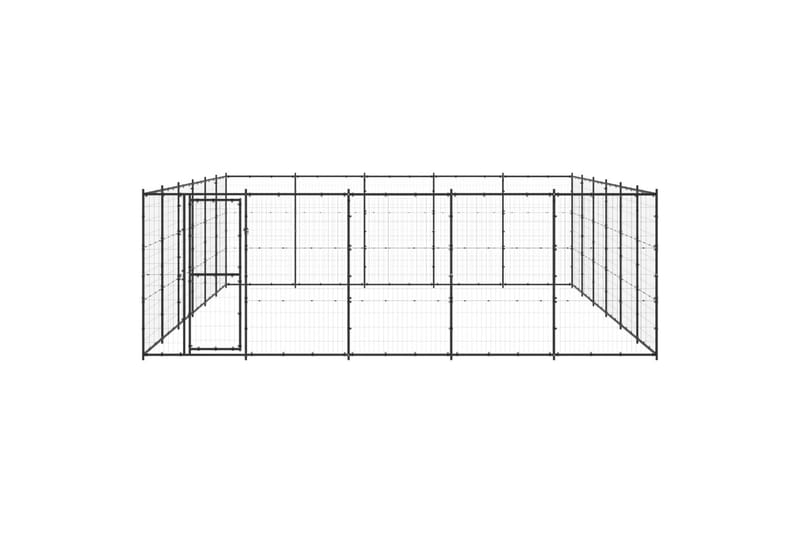 udendørs hundebur 36,3 m² stål - Sort - Sport & fritid - Til dyrene - Til hund - Hundemøbler