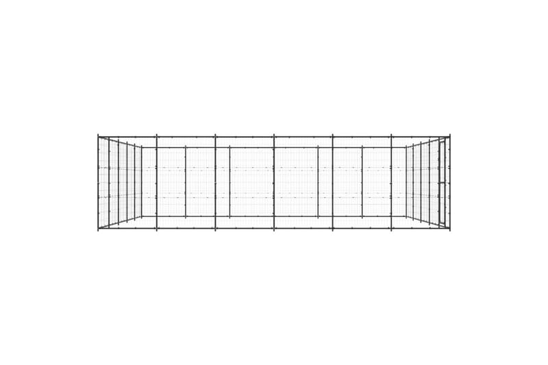 udendørs hundebur 36,3 m² stål - Sort - Sport & fritid - Til dyrene - Til hund - Hundemøbler
