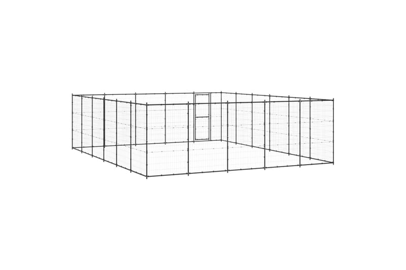 udendørs hundebur 36,3 m² stål - Sort - Sport & fritid - Til dyrene - Til hund - Hundemøbler