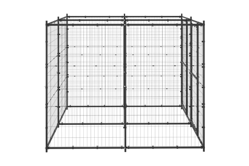 udendørs hundebur 4,84 m² stål - Sort - Sport & fritid - Til dyrene - Til hund - Hundemøbler