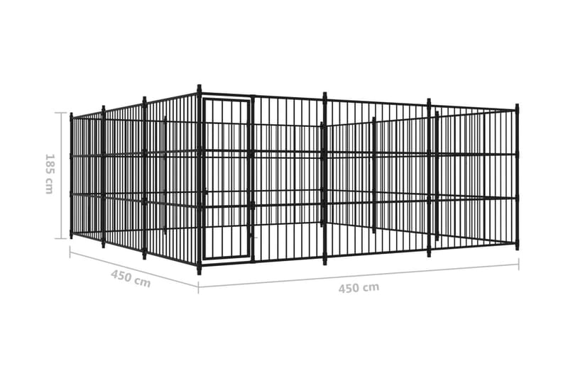 Udendørs Hundebur 450x450x185 cm - Hundemøbler - Hundehus & hundegård