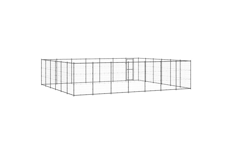 udendørs hundebur 50,82 m² stål - Sort - Sport & fritid - Til dyrene - Til hund - Hundemøbler