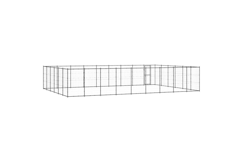 udendørs hundebur 65,34 m² stål - Sort - Sport & fritid - Til dyrene - Til hund - Hundemøbler