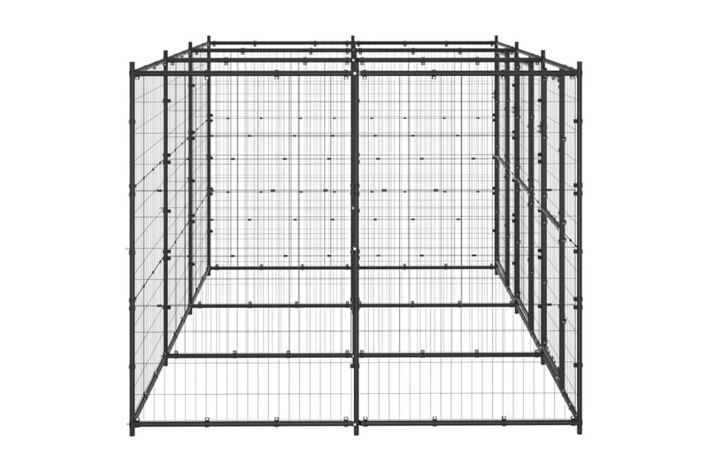 udendørs hundebur 7,26 m² stål - Sort - Sport & fritid - Til dyrene - Til hund - Hundemøbler