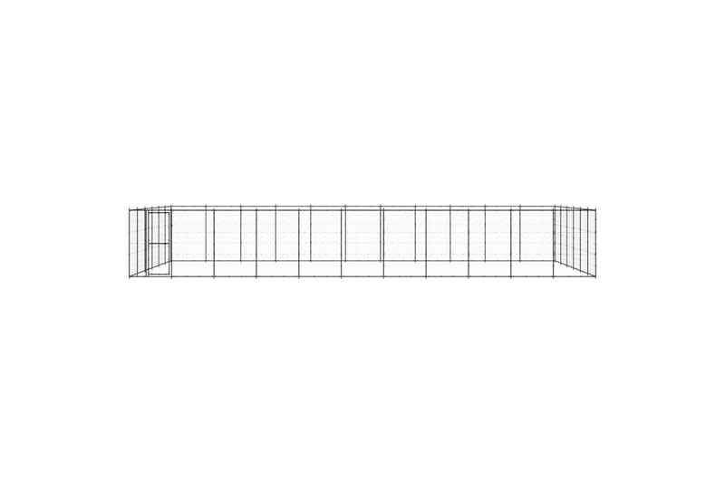 udendørs hundebur 79,86 m² stål - Sort - Sport & fritid - Til dyrene - Til hund - Hundemøbler