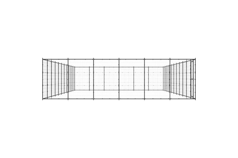 udendørs hundebur 79,86 m² stål - Sort - Sport & fritid - Til dyrene - Til hund - Hundemøbler